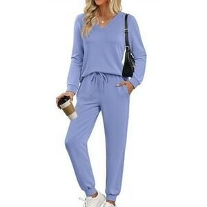 Casual V-Neck  Drawstring Jumpsuit